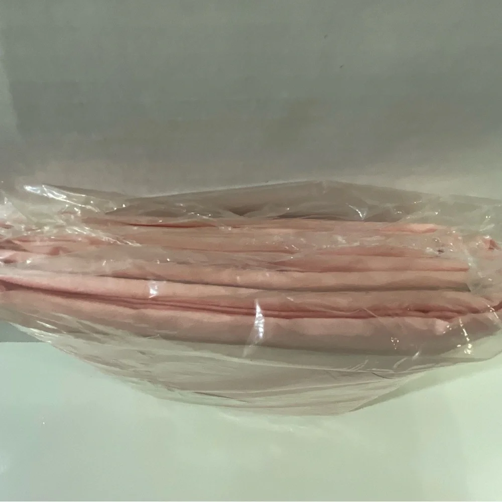 Vintage Sears Perma Prest Standard Pink Muslin Twin Flat Sheet NOS